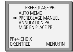 DAEWOO SV-871 - Préglage manuel - 1