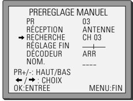 DAEWOO SV-871 - Préglage manuel - 4