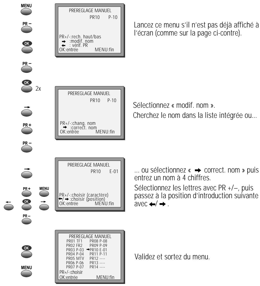DAEWOO SVN9500S-A - Noms de chaînes - 1
