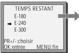 DAEWOO SVN9500S-A - Temps de bande restante et durée d'enregistrement des cassettes - 2