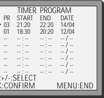 DAEWOO TVCR210 - Timer Review - changing and erasing - 9