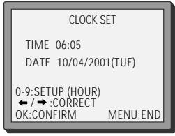 DAEWOO TVCR210 - Setting time and date - 8