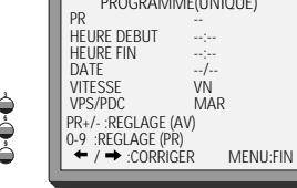 DAEWOO VCR5360B - Programmation d'enregistrement normale - 7