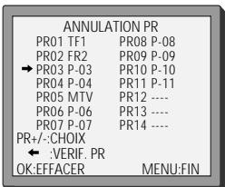 DAEWOO VCR5360F - Effacer des emplacements de programme - 10