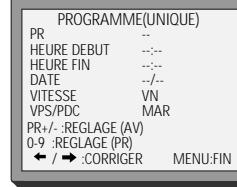 DAEWOO VCR5500 - annexe 1 - Programmation d'enregistrement normale - 8