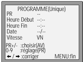 DAEWOO VQ230 - Programmation d'enregistrement normale - 6