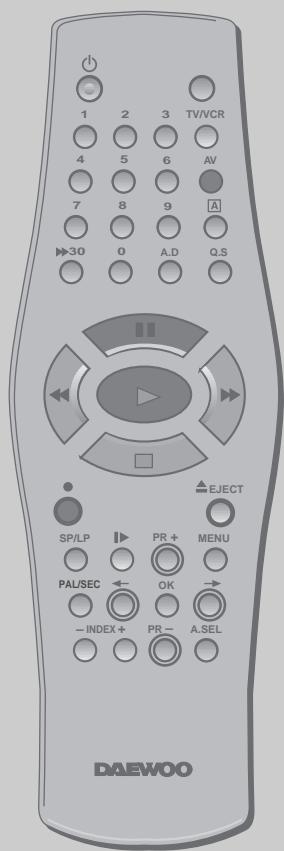 DAEWOO VQ230 - Branchement au téléviseur avec un câble d'antenne (sans cordon péritel) - 14