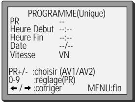 DAEWOO VQ251 - Programmation d'enregistrement normale - 5