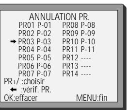 DAEWOO VQ251 - Effacer des chaînes - 10