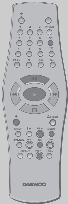 DAEWOO VQ251 - Branchement au téléviseur avec un câble d'antenne (sans cordon péritel) - 8