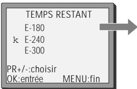 DAEWOO VQ257S - Temps de bande restante et durée d'enregistrement des cassettes - 2