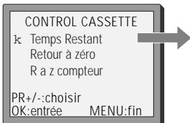 DAEWOO VQ257S - Temps de bande restante et durée d'enregistrement des cassettes - 1