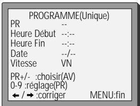 DAEWOO VQ814 - Programmation d'enregistrement normale - 6