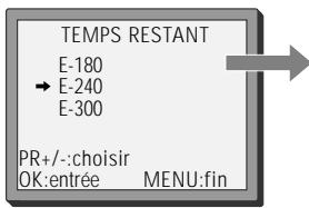 DAEWOO VQ857 - Temps de bande restante et durée d'enregistrement des cassettes - 2