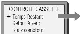 DAEWOO VQ857 - Temps de bande restante et durée d'enregistrement des cassettes - 1