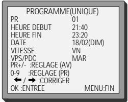 DAEWOO VS-K640N-E6 - Programme(unique) - 1