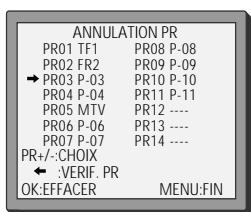 DAEWOO VS-K640N-E6 - Effacer des emplacements de programme - 11