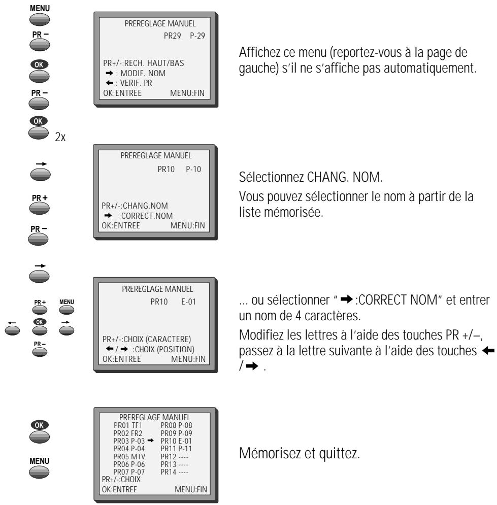 DAEWOO VS-K640N-E6 - Noms des chaînes - 1