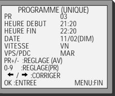 DAEWOO VS-K640N-E6 - Enregistrement par programmation showview - 8