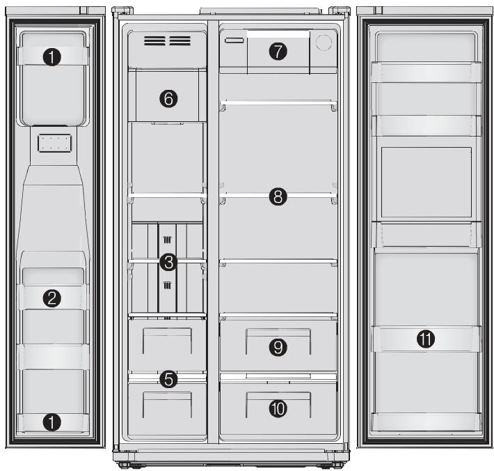 DAEWOO FRN-X22F5CSI - Utilisation des équipements intérieurs - 2