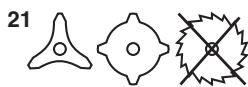 MAC ALLISTER MBC36-LI - Symboles explicatifs sur les protections (s'présents) - 1