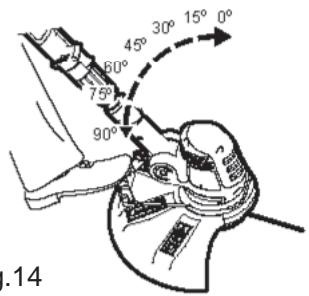 MAC ALLISTER MGT300, MGT430, MGT600 - Réglage de l'angle de la tête de coupe - 1