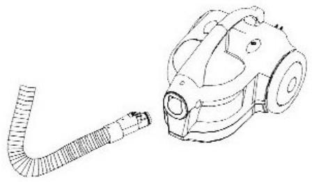 SUPPORTPLUS ASPIRATEUR CYCLONE SANS SAC SP-ZSS-1400-2 - Assemblage de l'aspirateur - 1