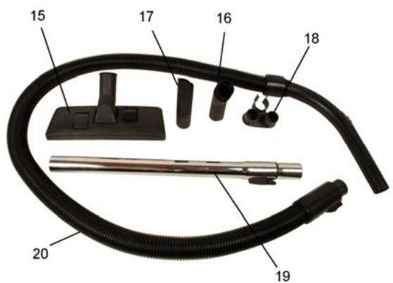 SUPPORTPLUS ASPIRATEUR SP-VAC06B-0045 - Noms des pièces et composants - 2