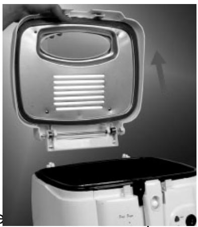 SUPPORTPLUS DEEP FRYER 5W-1800 - Retrait du couvercle : - 1