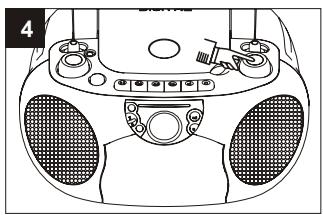 SUPPORTPLUS RADIO CASSETTE CD SP-PCD-9000 - Pour écouter la RADIO - 4