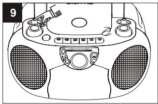 SUPPORTPLUS RADIO CASSETTE CD SP-PCD-9000 - Lecture normale - 9