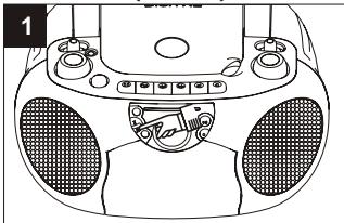 SUPPORTPLUS RADIO CASSETTE CD SP-PCD-9000 - Recherche avant/arrière en sautant et recherche grandevitesse de musique (▶/▲) - 1