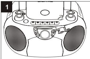 SUPPORTPLUS RADIO CASSETTE CD SP-PCD-9000 - Cd/cd r-rw commande PAUSE - 1