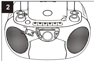 SUPPORTPLUS RADIO CASSETTE CD SP-PCD-9000 - Recherche avant/arrière en sautant et recherche grandevitesse de musique (▶/▲) - 2