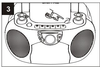 SUPPORTPLUS RADIO CASSETTE CD SP-PCD-9000 - Lecture normale - 3