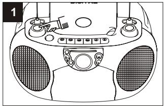 SUPPORTPLUS RADIO CASSETTE CD SP-PCD-9000 - Pour écouter la RADIO - 1