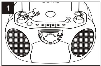 SUPPORTPLUS RADIO CASSETTE CD SP-PCD-9000 - Lecture normale - 1