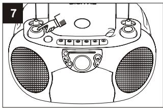 SUPPORTPLUS RADIO CASSETTE CD SP-PCD-9000 - Lecture normale - 7