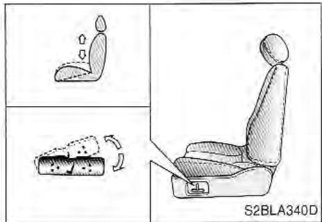 KIA SORENTO 2003 - Hauteur avant du coussin du siège avant - 1