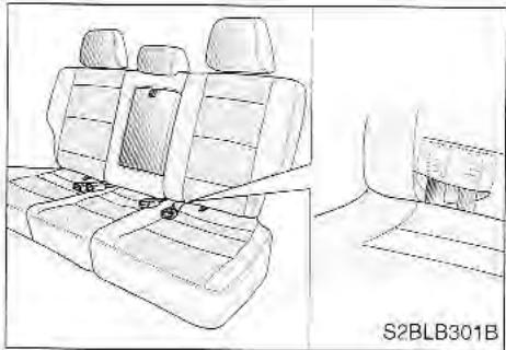 KIA SORENTO 2003 - Pour rabattre le siège arrière: - 3