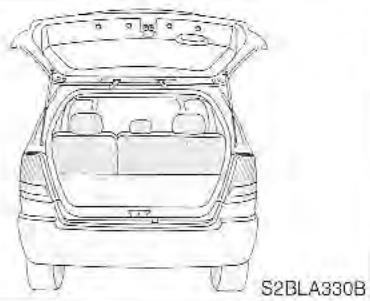 KIA SORENTO 2003 - Ouverture du hayon arrière - 1