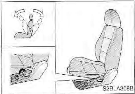 KIA SORENTO 2003 - Réglage manuel du siège avant avance et recul du siège avant - 1