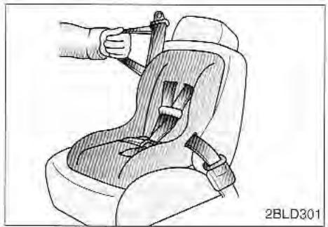 KIA SORENTO 2003 - Ceinture de sécurité passager mise en mode de verrouillage automatique - 2