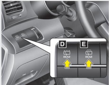 KIA SORENTO 2012 - Lave-glace/essuie-glace lunette arrêt (si équipée) - 1