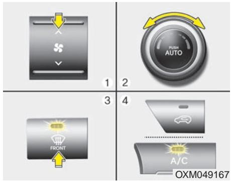 KIA SORENTO 2012 - Dégivrage de la face extérieure du pare-brise - 1