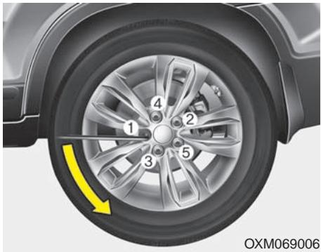 KIA SORENTO 2012 - Avertissement - changer une roue - 1