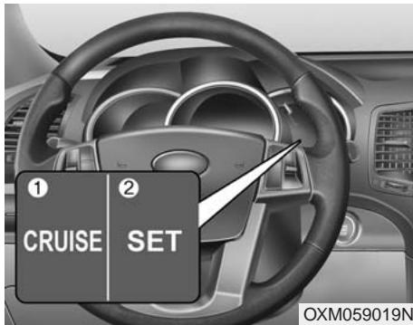 KIA SORENTO 2012 - Régulateur de vitesse (si équipé) - 1