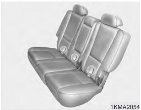 KIA SPORTAGE 2 - Pour déboucler la ceinture centrale arrêter - 3