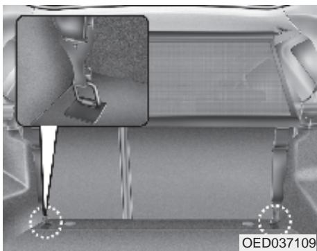 KIA CEED 2009 - Pour installer le filet de protection - 1