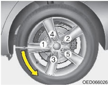 KIA CEED 2009 - Avertissement - changement de roue - 1